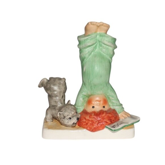 Vintage Goebel Hummel Redhead "Heads or Tails" Yoga 1980 - Picture 1 of 5